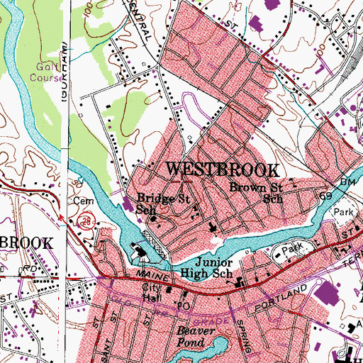 Topographic Map of African International Church, ME
