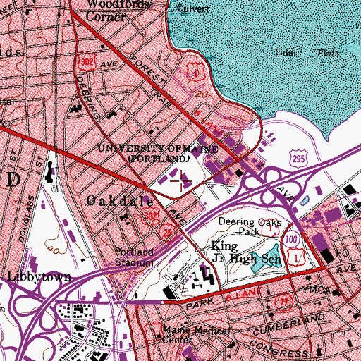 Topographic Map of Alumni House, ME