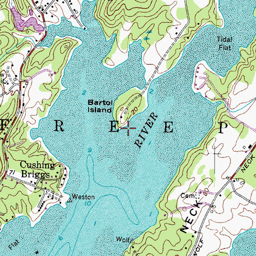 Topographic Map of Bartol Point, ME