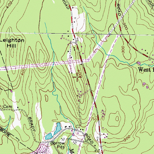 Topographic Map of Blackstrap Hill, ME