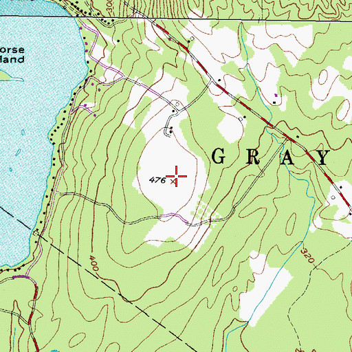 Topographic Map of Boody Hill, ME