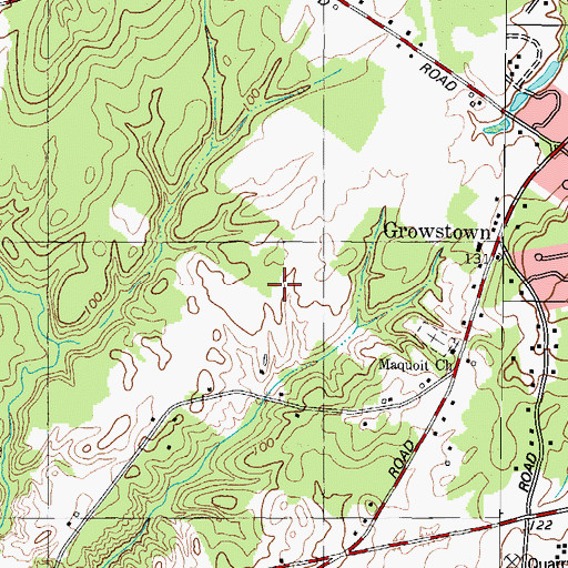 Topographic Map of Brunswick Industrial Park, ME