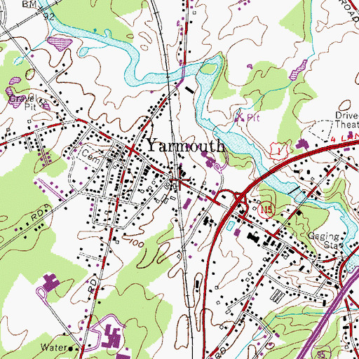 Topographic Map of Camp Hammond (historical), ME