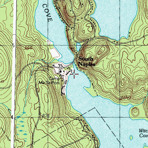 Topographic Map of Camp Ma-Ta-Poni, ME