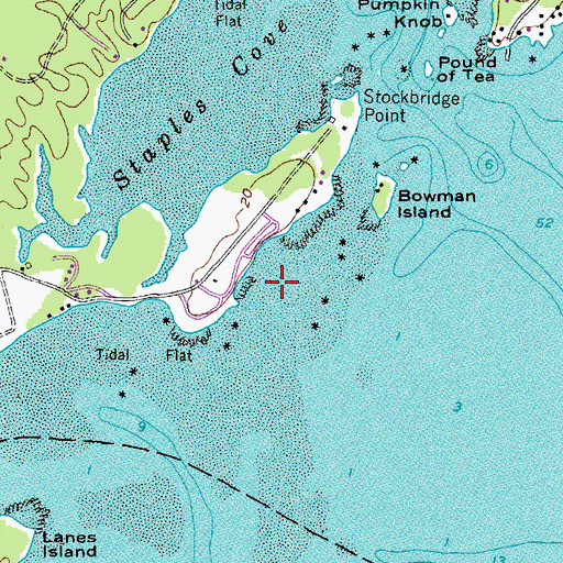Topographic Map of Casco Castle (historical), ME