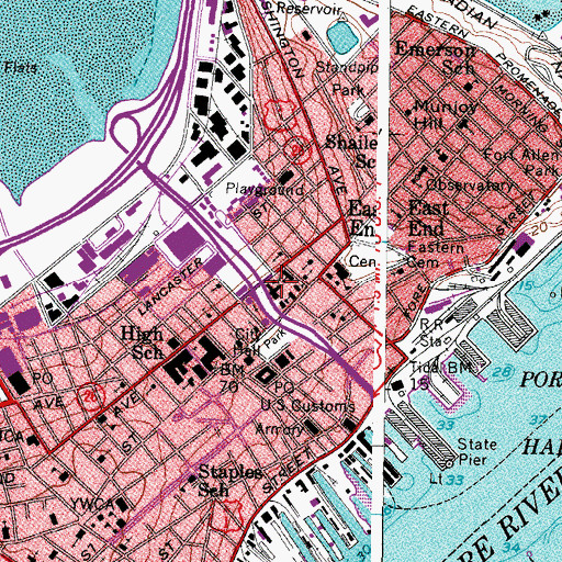 Topographic Map of Cathedral of the Immaculate Conception, ME