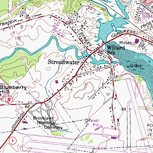 Topographic Map of Christ Church, ME
