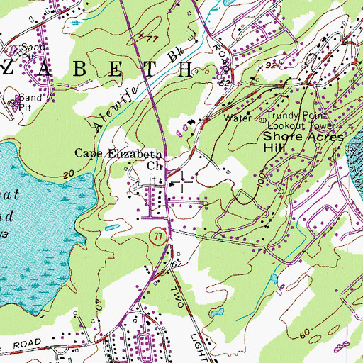 Topographic Map of The Church of Jesus Christ of Latter Day Saints, ME