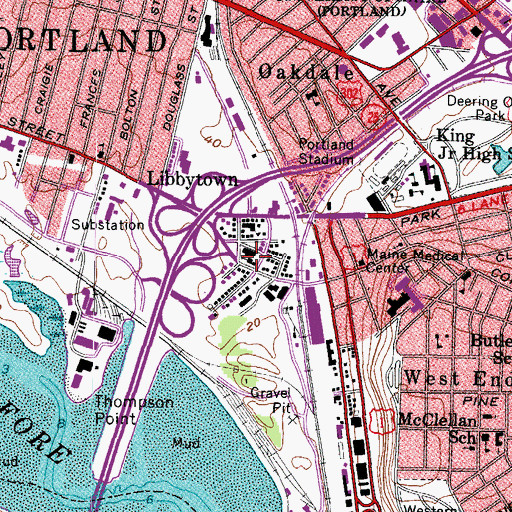 Topographic Map of Church of the Holy Spirit, ME