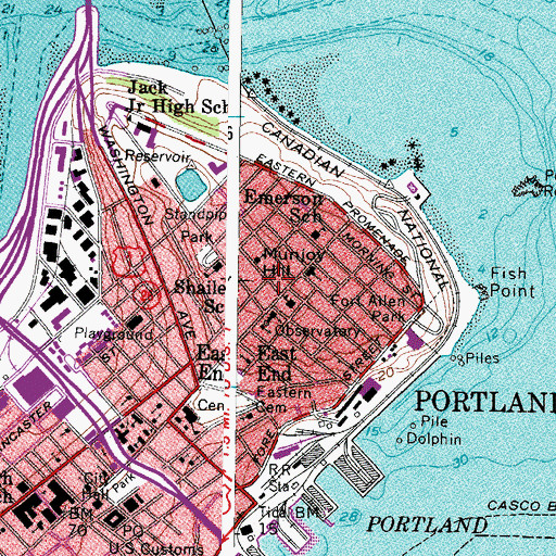 Topographic Map of Church of the Servant, ME