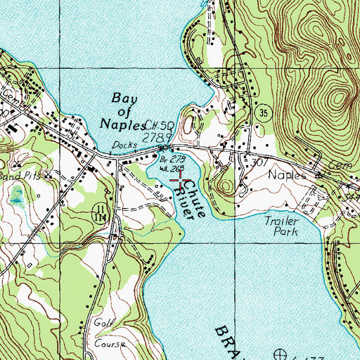 Topographic Map of Chute River, ME