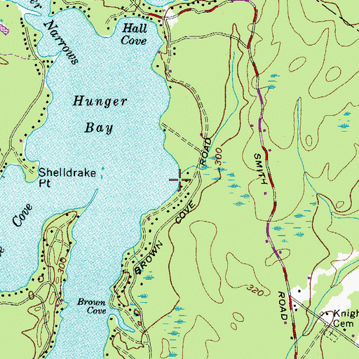 Topographic Map of Clubhouse Cove, ME