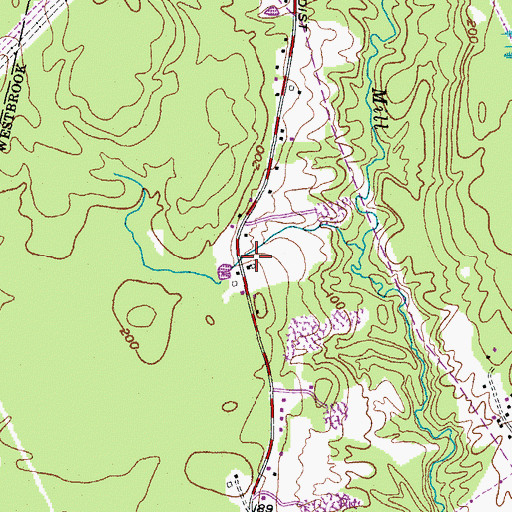 Topographic Map of Cobb Cemetery, ME