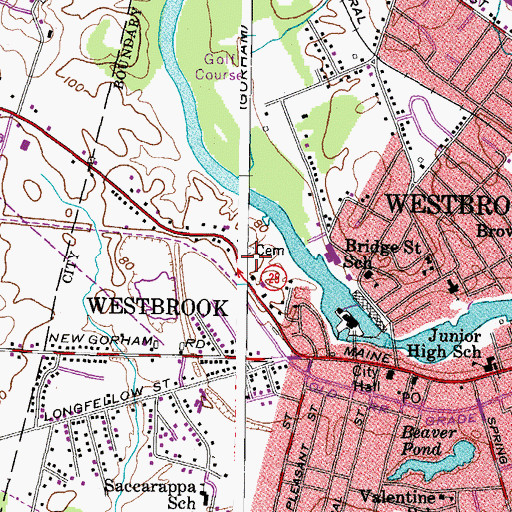 Topographic Map of Conant Cemetery, ME