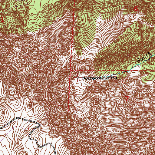 Topographic Map of Bottomless Pit, CO