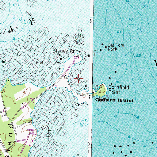 Topographic Map of Dead Mans Cove, ME