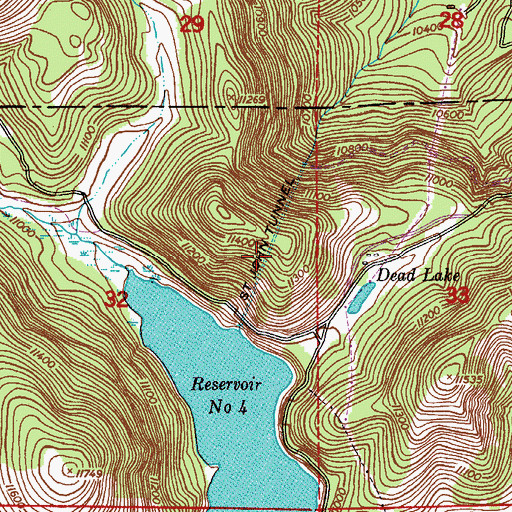 Topographic Map of Saint John Tunnel, CO