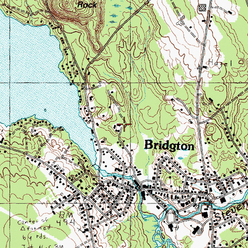 Topographic Map of Dodge House, ME