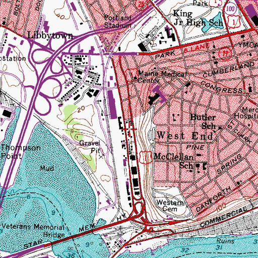 Topographic Map of Eckankar Religion of Light Church, ME
