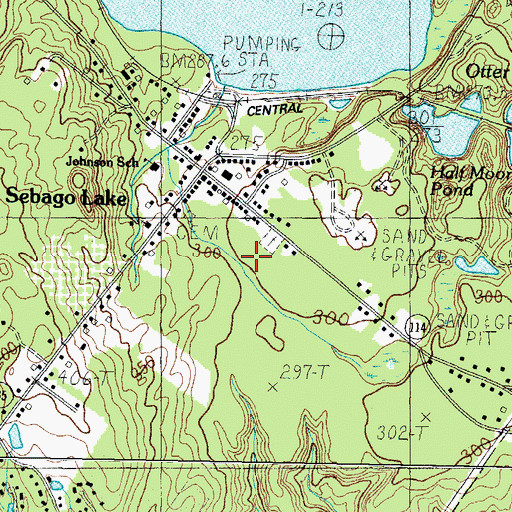 Topographic Map of Edna Libby Elementary School, ME