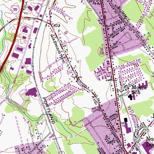 Topographic Map of Emmanuel Assembly of God Church, ME