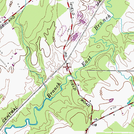 Topographic Map of Field - Watts Cemetery, ME