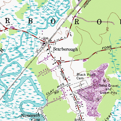 Topographic Map of First Congregational Church, ME