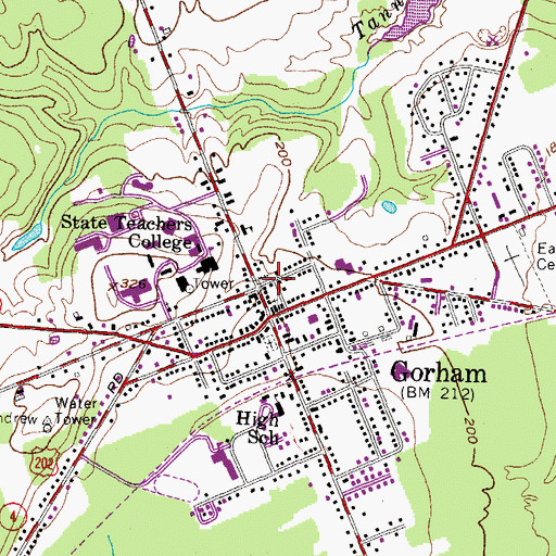 Topographic Map of First Parish Congregational Church, ME