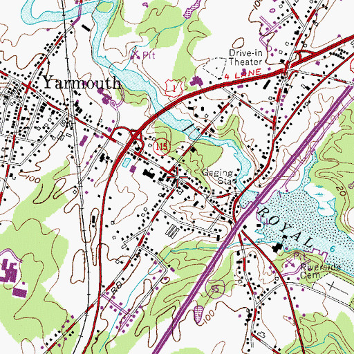 Topographic Map of First Parish Congregational Church, ME