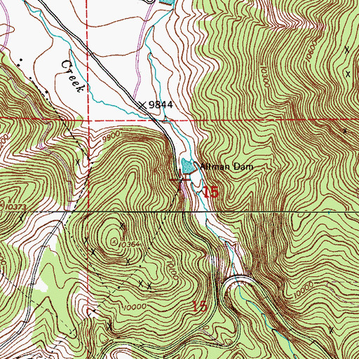 Topographic Map of Altman Dam, CO