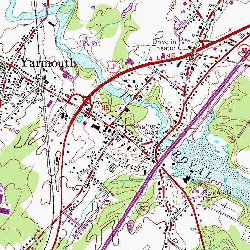 Topographic Map of First Universalist Church, ME