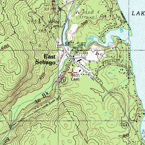 Topographic Map of Fitch Cemetery, ME