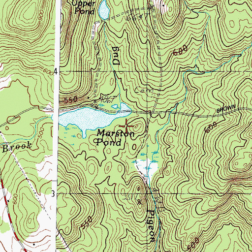 Topographic Map of Flint Cemetery, ME
