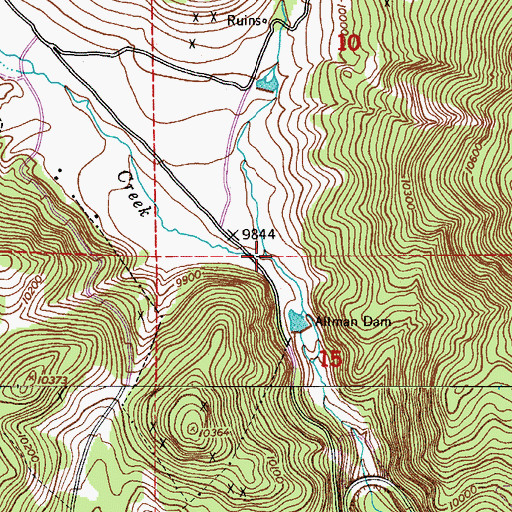 Topographic Map of East Fork West Beaver Creek, CO