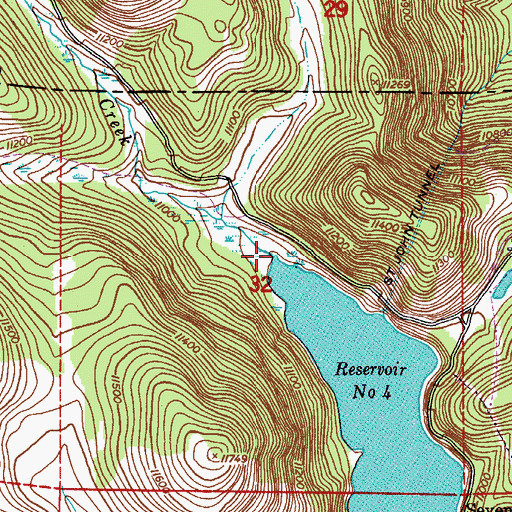 Topographic Map of Boehmer Creek, CO