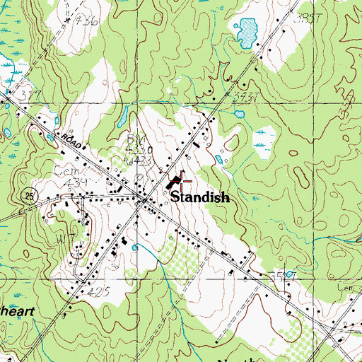 Topographic Map of George E Jack School, ME
