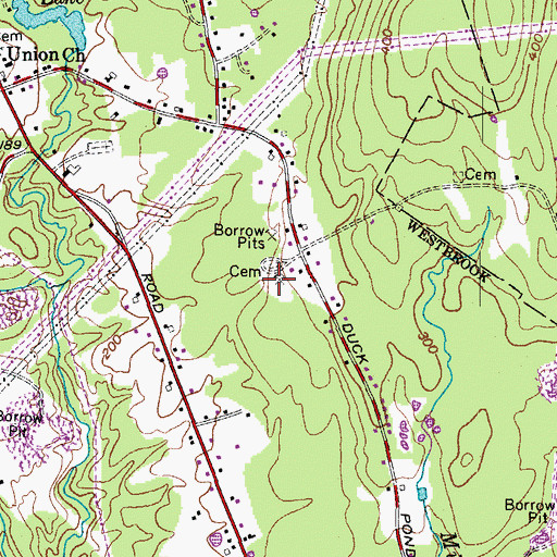 Topographic Map of Gowen Family Cemetery, ME