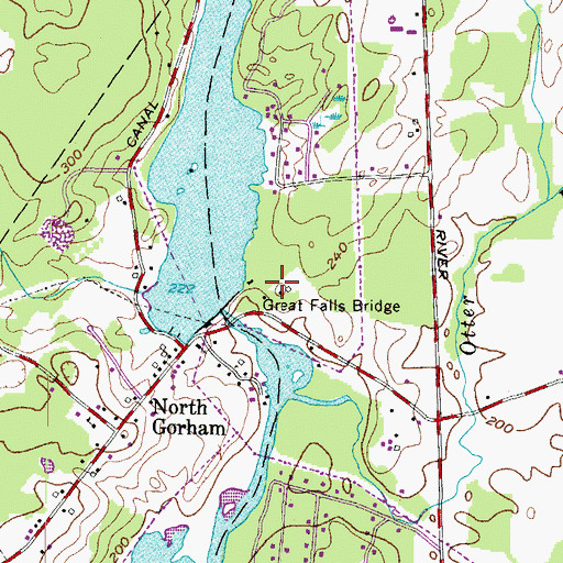 Topographic Map of Great Falls (historical), ME