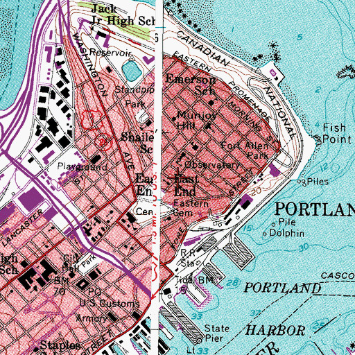 Topographic Map of Green Memorial African Methodist Episcopal Zion Church, ME