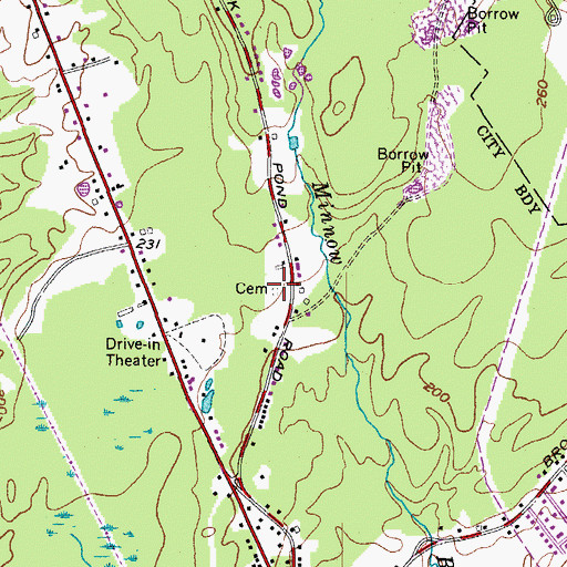Topographic Map of Hale Cemetery, ME