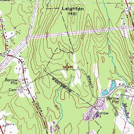 Topographic Map of Hardy Cemetery (historical), ME