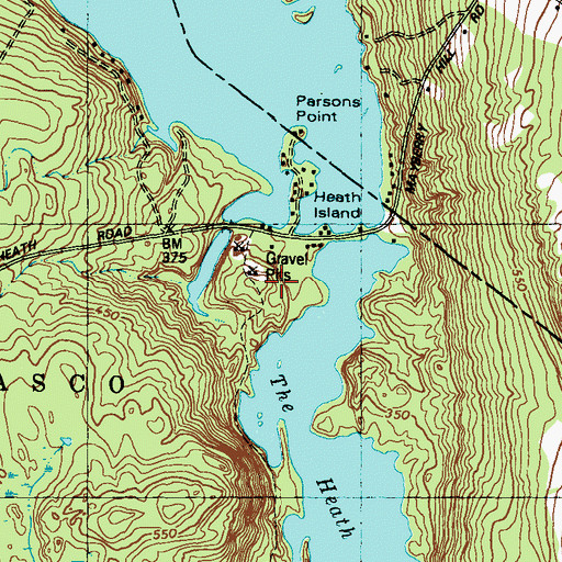 Topographic Map of Heath Island, ME