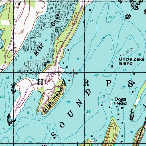 Topographic Map of High Head Yacht Club, ME