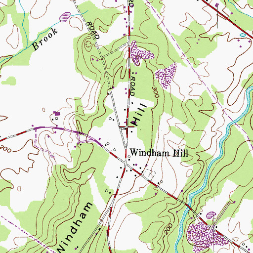 Topographic Map of Hill School (historical), ME