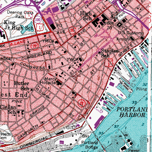 Topographic Map of Holy Trinity Greek Orthodox Church, ME