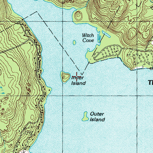 Topographic Map of Inner Island, ME