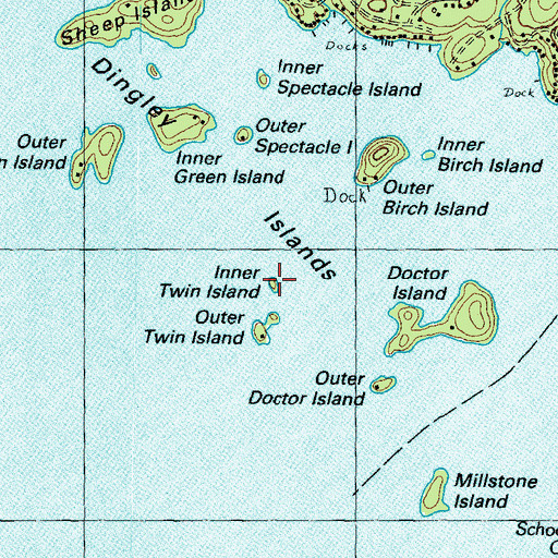 Topographic Map of Inner Twin Island, ME