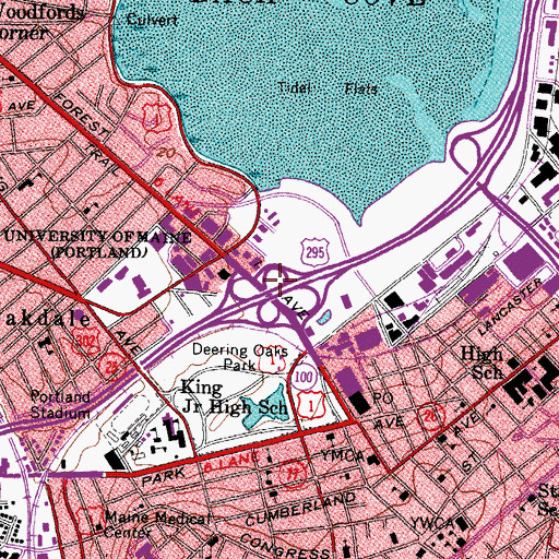 Topographic Map of Interchange 6, ME