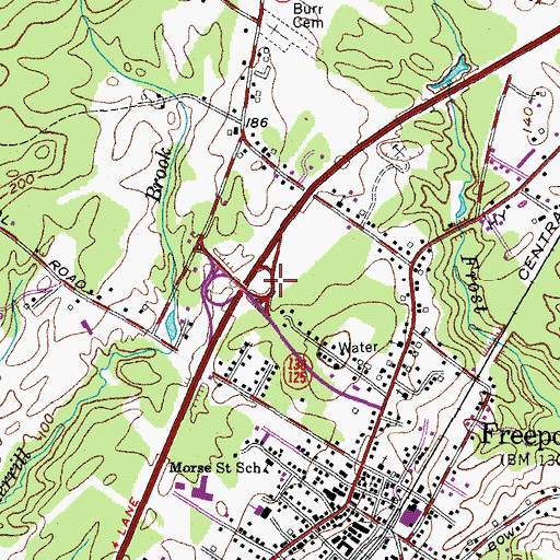 Topographic Map of Interchange 20, ME