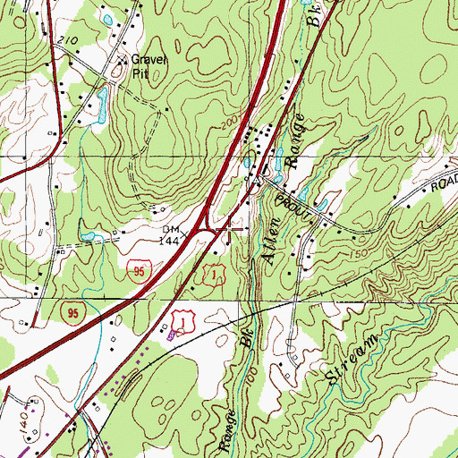 Topographic Map of Interchange 21, ME